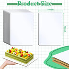 12 Pack 19x14 Inch Cake Boards Rectangle White, Half Sheet Cake Board, Cake Cardboard Rectangle, Greaseproof Sturdy Disposable Dessert Boards for Cakes, Cupcakes, Pizza, Pies