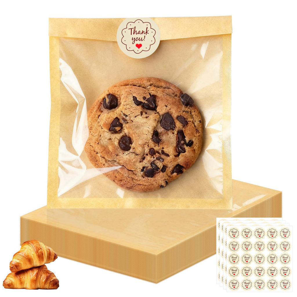 100Pcs Cookie Bags with Seal, Premium Cookie Packaging Bag SFIUYLB