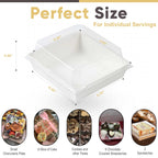 50 Pack 5in Small Charcuterie Boxes with Clear Lids, Mini Paper Containers