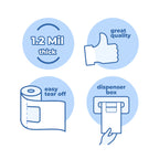 Simple's Plastic Bags with Handles For Small Business, (3 Pack=240 Bags) Shopping Grocery, Plastic T Shirts Bag, Dispenser Roll - Measures 12"x7"x22", 1.2 Mil Thickness