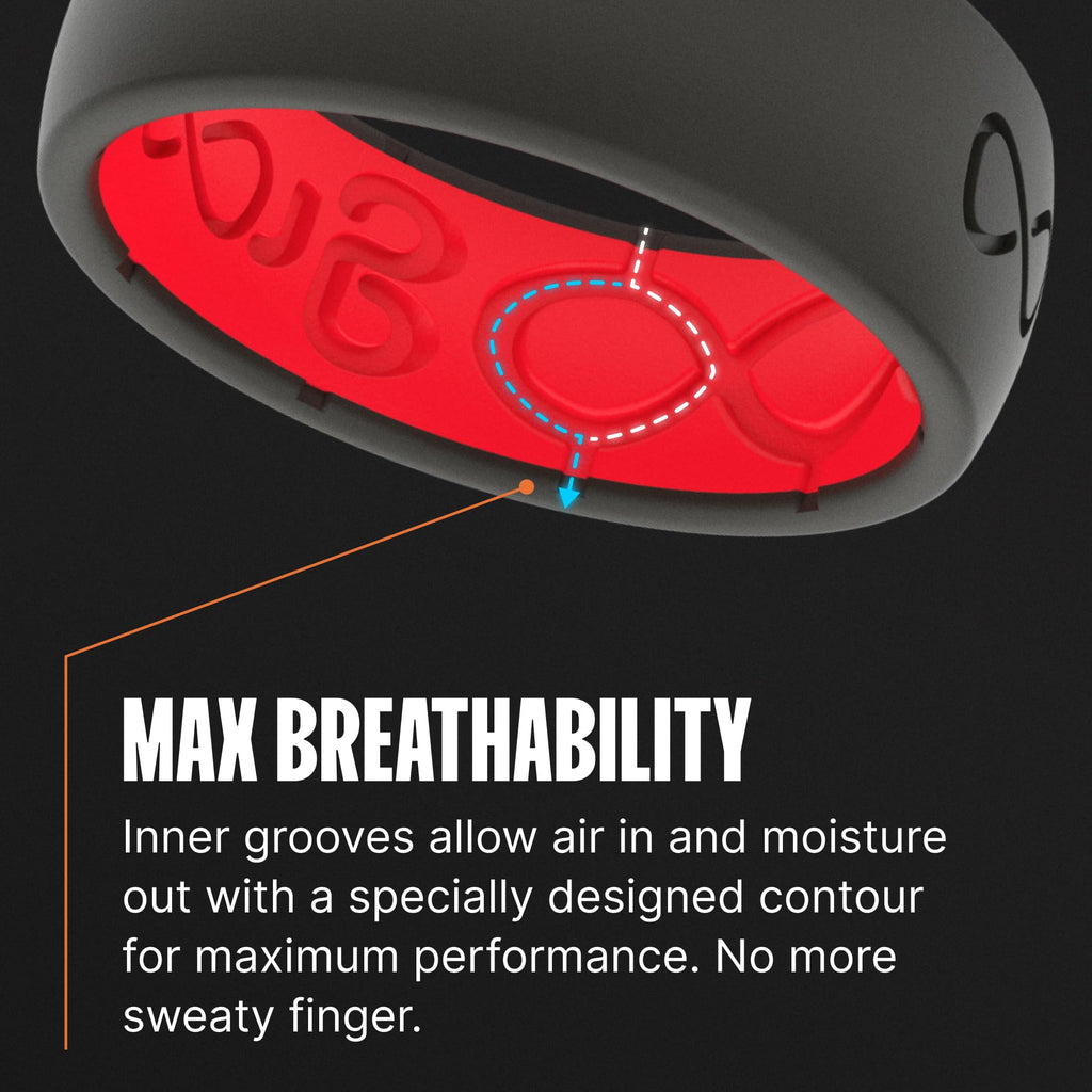Groove Life Thin Silicone Ring for Women, Comfortable Wedding Band, Pearl 5