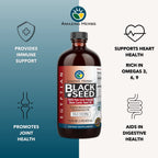 Amazing Herbs Egyptian Black Seed Oil - Gluten Free, Non GMO, Cold Pressed Nigella Sativa Aids in Digestive Health, Immune Support, Brain Function, Mild Flavor - 16 Fl Oz