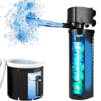 TARARIUM 600GPH Cold Plunge Filter Small Pool Filter for Up to 1000 Gal Ice Bath Hot Tub Cloudy Water Cleaner with Green Clean Machine fof Cold Pod