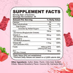 Iron Supplement for Women & Men Gummies, Multivitamin Blood Builder Iron Supplement with Folate Vitamin C B12 B6 Zinc for Adults & Kids - Energy Support - Strawberry Flavor, Vegan 60 Gummies