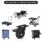 Apllamo 4" Casters Set of 4 ，4 Heavy Duty Quiet Casters, Max Load 22000LBS. Suitable to do Soft Wheels for cart ，Caster Wheels Glide Quietly and Protect The Floor, casters Set of 4 Heavy Duty.