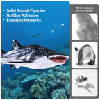 10PCS 5-8" Realistic Shark Figurines Toy for Toddlers 3-5 5-7, Large Ocean Animal Bath Toys for Kids Ages 4-8, Sharks Cake Toppers, Easter Eggs, Birthday Party Favors & Gifts for Boys & Girls