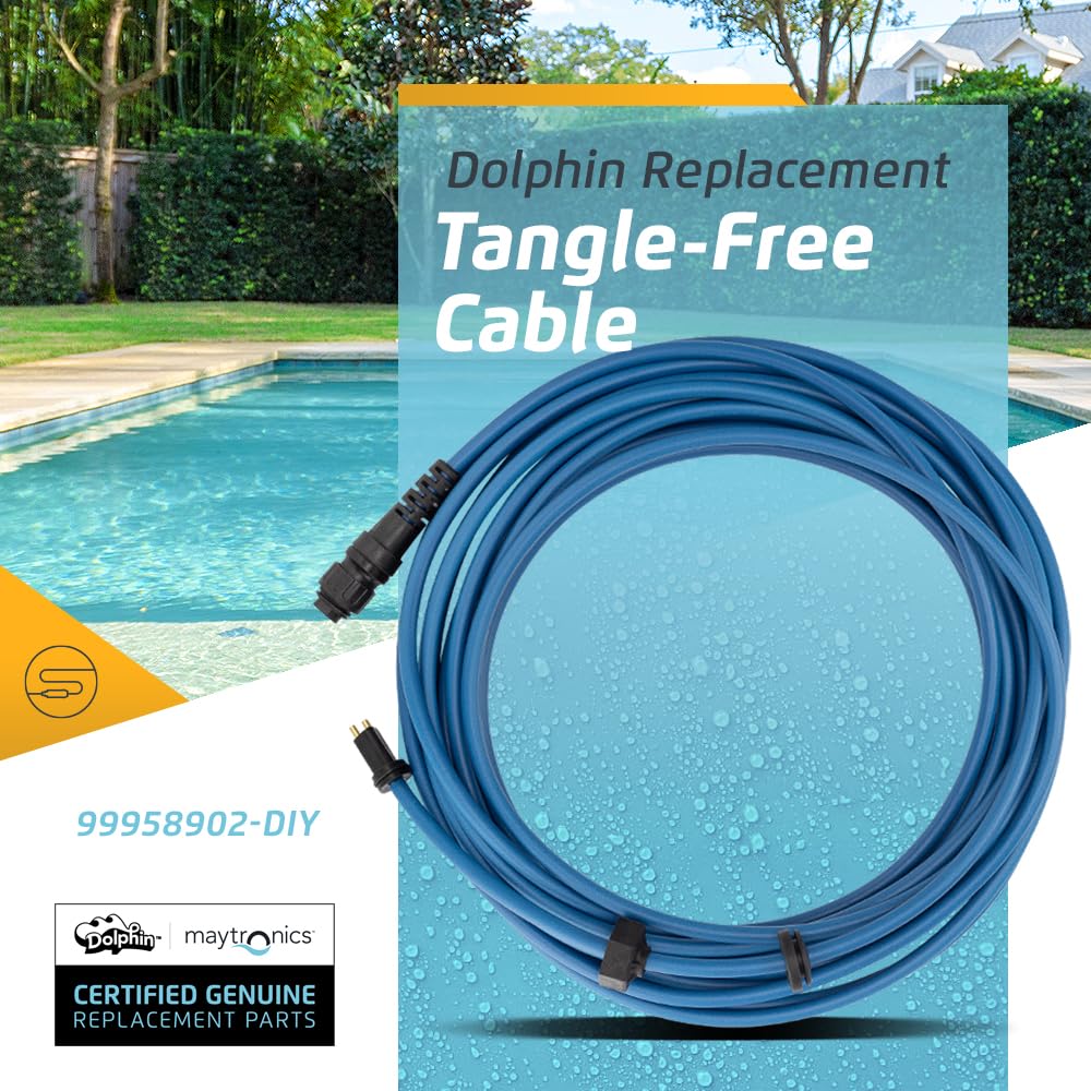 Dolphin Genuine Replacement Part — Durable 40 FT Blue Cable for Agile Robot Movement — 99958902-DYI