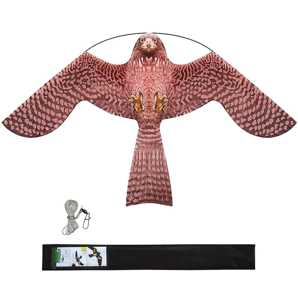 Flerigh Bird Hawk Flying Kite Without Pole for Crops Farm Protector Bird Scarer Flying Kites -Style A Kite Without Pole