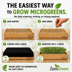 Microgreens Growing Kit - Self-Watering Tray with US Premium Seeds