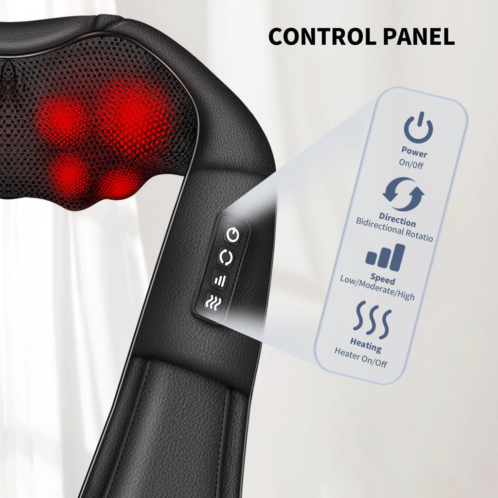 WERTYI Neck Massager with Heat Deep Tissue Electric 3D Kneading