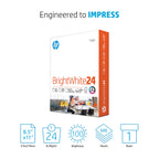 HP Papers | 8.5 x 11 Paper | BrightWhite 24 lb |1 Ream - 500 Sheets| 100 Bright | Made in USA - FSC Certified | 203000R
