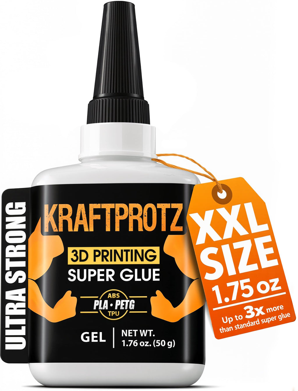 3D Printing Super Glue Liquid 1.75 oz - PLA ABS PETG TPU Instant Adhesive