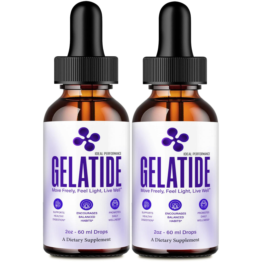 Gelatide Drops, Official Gelatide Supplement Droppers - Maximum Strength, All Natural Keto Liquid Droppers, Advanced Formula Sustain Active Lifestyle & Fitness Goals, Gela Tide Drops Reviews (2 Pack)