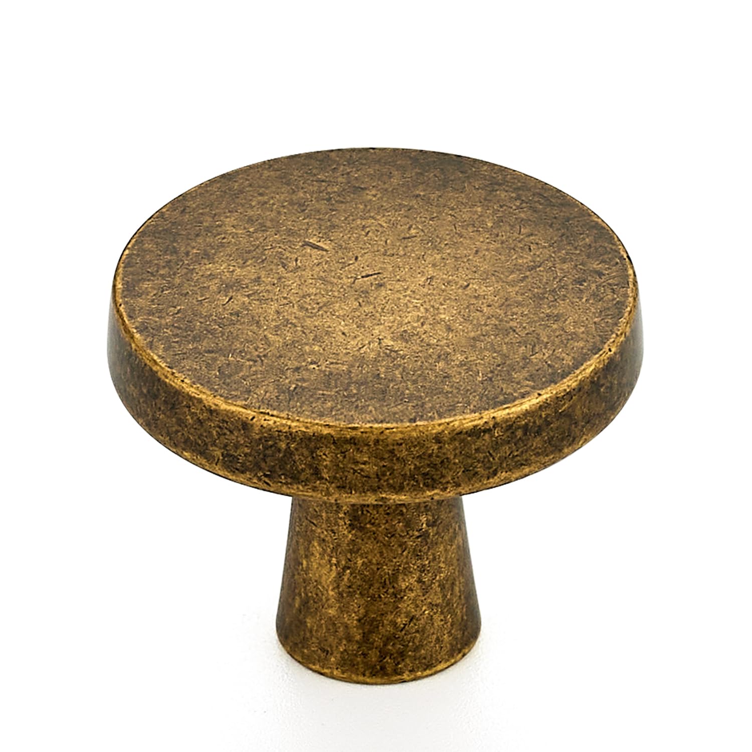 Ravinte 15 Pack Drawer Pulls 1-1/4 Inch Kitchen Cabinet Knobs Solid Round Dresser Drawer Knobs Antique Brass Dresser Knobs Drawer Knobs Simple Cabinet Hardware for Cupboard Drawer Pulls