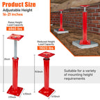 House Jacks for Leveling Crawlspace, 16" - 21" Height Range, 11023 lbs Max Load Capacity, House Floor Jacks Post Pole for Leveling, 2 Pack