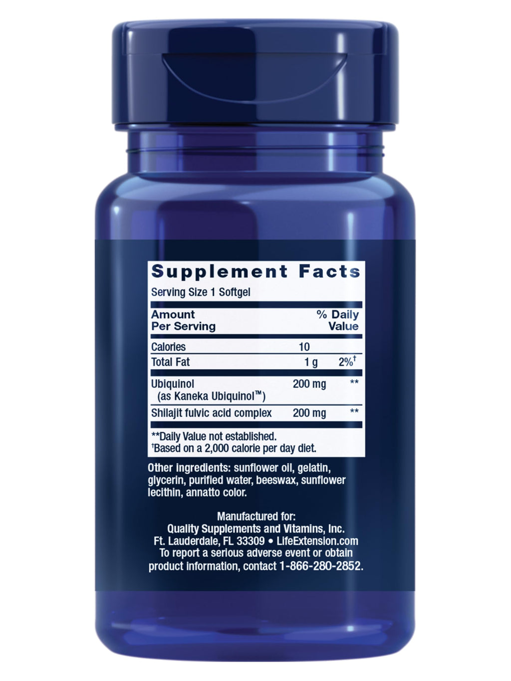 Life Extension Super Ubiquinol CoQ10 with Enhanced Mitochondrial Support – 200 mg, Shilajit – Promotes Heart Health, Cell Energy, Oxidative Stress – Gluten-Free, Non-GMO – 30 Softgels (Pack of 2)