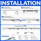Barrina LED Shop Light 2FT, 20W 3000LM 6500K, T8 LED Light Fixture, Clear Cover, Ceiling and Utility Linkable Tube Lights for Room, Garage, Workbench, Warehouse, 2 Packs