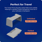 Squatty Potty Porta Traveler Foldable Toilet Stool for Travel, 7" Height, Gray
