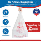 Fuxury 2000 Count - 2K Plastic Thank You T-shirt Bags White (11.5" x 6.5" x 21"), Grocery, Take Out, To Go, Retail Shopping Bags for Business in Bulk