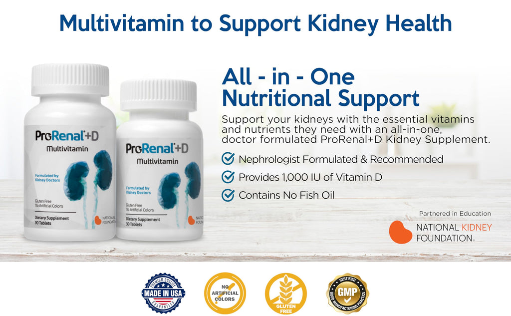 Nephroceuticals ProRenal+D Kidney Multivitamins 90-Day Supply