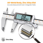 HARDELL Digital Caliper, Rechargeable Calipers with Backlight, Digital Caliper 12 Inch with All Metal Dial, Auto-Off Digital Micrometer, Inch/MM/Fraction for DIY/Household/3D-Printing