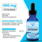 Absonutrix Nattokinase Supplement 490 mg, 4 Oz Liquid, 240 Servings-5000 Fu, Made in USA, Quick Absorption, Quality Potent Ingredients, Non-GMO, GMP Certified Facility, Cruelty-Free Products