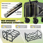 100KG Collapsible Foldable Small Wagon Carts Portable Folding Outdoor Cart
