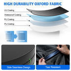 Agricasst 14ft Round Pool Cover, 420D Heavy Duty Above Ground Pool Cover with Sturdy Strap Ratchet Tensioner & Reflective Handles, Enhance Windproof, Side Seamless Tear Resistant, Weather Protection