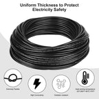 16 Gauge Electrical Wire 2 Conductor, 16 AWG Stranded PVC Oxygen-Free Copper Cable, 50FT 2 Core Flexible Extension Power Cord for Auto, LED Lamp Lighting Strips, Automotive