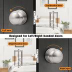 Probrico Interior Door Knobs for Hallway, Flat Ball Closet Door Knob Brushed Nickel Finish, 10Pack Passage Door Knobs Brushed Nickel Door Knob
