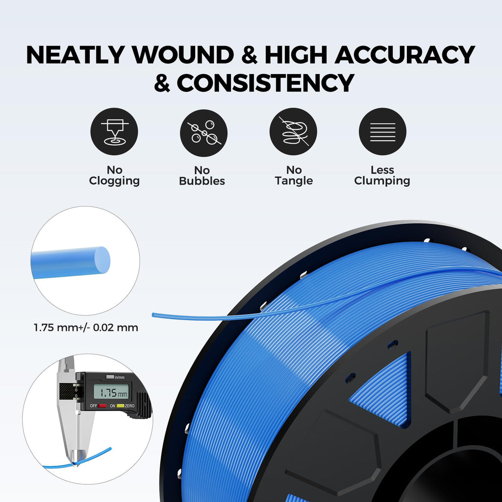 Creality PETG Filament 1.75mm, 3D Printer Filament 1KG, Transparent