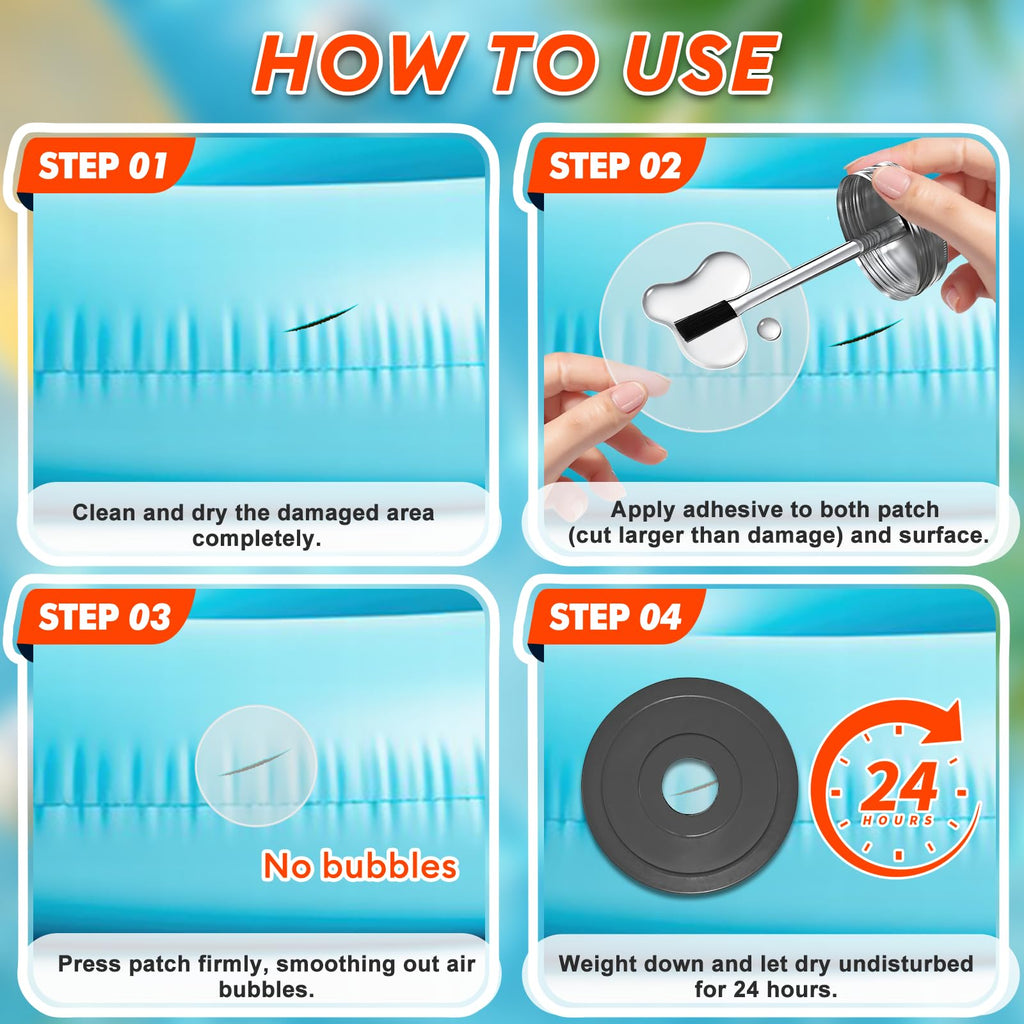 EPN Vinyl Cement, High-Strength Waterproof Pool Liner Repair Kit, 4.4 oz