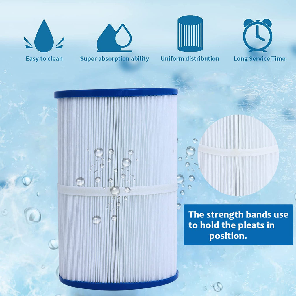 Ketofa PDM30 Spa Filter, Replacement Cartridge Oval Filter Compatible with Pleatco PDM30 Dream Maker Filbur FC9940 Hot Tubs Other 461269, 30 sq.ft - 2 Packs