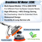 HHQ Commercial Floor Scrubber Machine, Heavy Duty Orbital Floor Cleaner, Multi-Functional Floor Buffer Polisher Machine- Deep Cleaning Tile and Grout, Hardwood Floors and Carpets with Ease, Orb-5