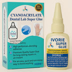 IVORIE Super Glue Adhesive Instant Bonding Cyanoacrylate Acrylic - Dental Laboratory Tools (Transparent Clear Color - 30gr)