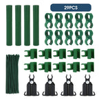 Adjustable Plant Trellis Connectors, Plastic Garden Stakes Clips for 0.78 inch Diameter Poles Connecting Joints for Tomato Cage Cucumber Teepee Climbing Plants Frame