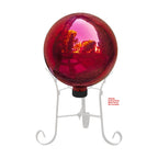 Alpine Corporation 10" Diameter Indoor Outdoor Glass Gazing Globe Yard Decor, Red