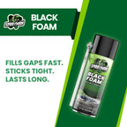 Sprayman Black Waterfall Foam Sealant - (2x12oz) Expanding Polyurethane Pond Foam Sealer, UV Resistant, Water Proof Spray for Landscape & Exterior, Straw Use, 2 Pack