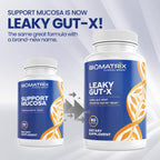 BioMatrix Leaky Gut Repair Supplement w/Glutamine, Quercetin, Cat's Claw, MSM, SIBO, Prebiotic Support, Intestinal Barrier Revive for Men and Women | 60-Day Supply – Leaky Gut-X