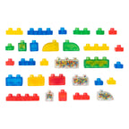 Jelly Blox Stash 'N Stack 2-in-1 Storage Case Including 30 Blocks | Toddler & Preschool Building Blocks Kids Can Squeeze & Stretch | Safety Tested & Ouch-Free | Tactile, Sensory Play Toy for Ages 2+