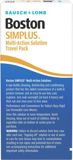 Boston Simplus Contact Lens Solution, for Gas Permeable Contact Lenses, Contact Lens Case Included, 1 Fl Oz (Pack of 2)