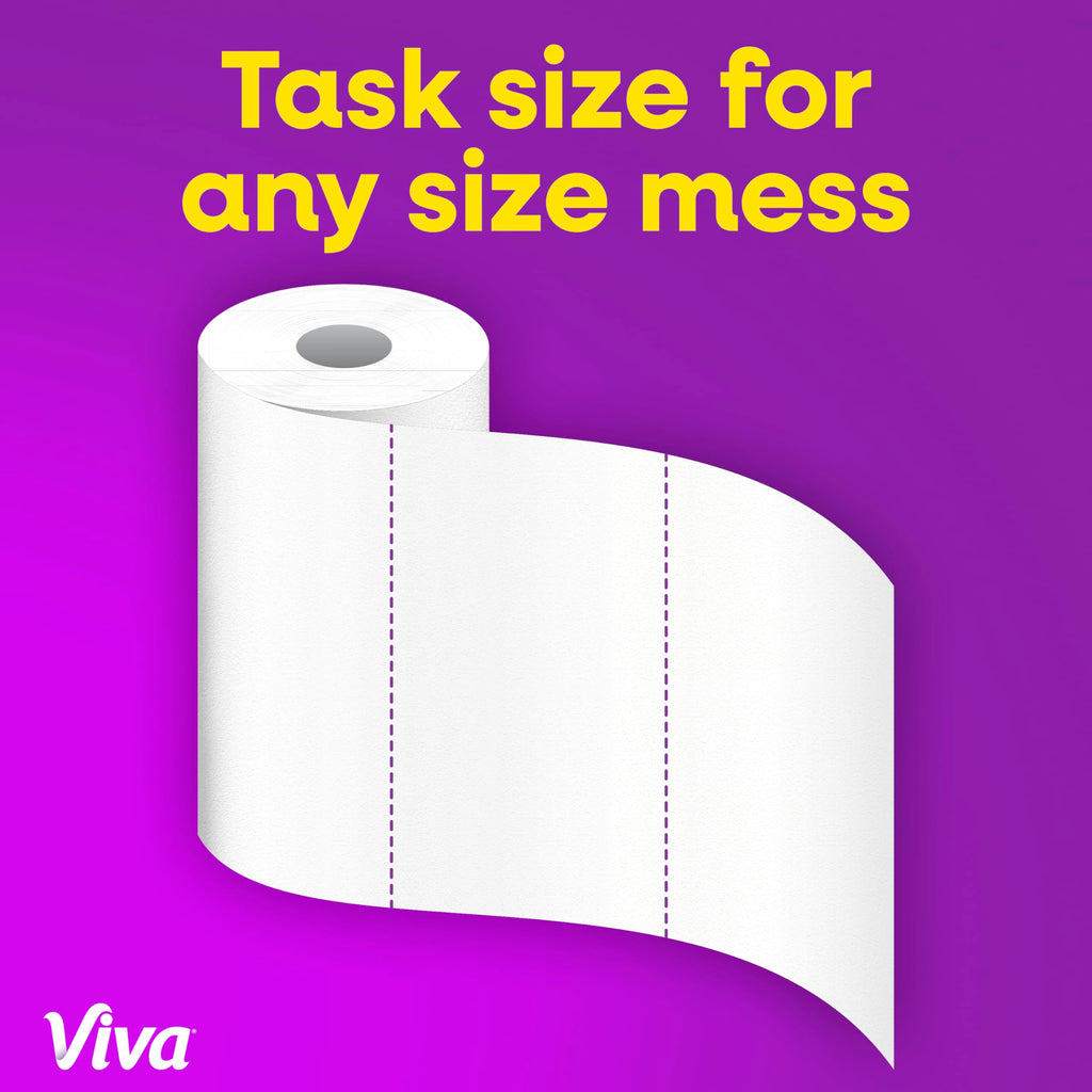 Viva Signature Cloth Paper Towels, Task Size, 8 Family Triple Rolls, 141 Sheets per Roll (Packaging May Vary)