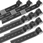 Haconba 10 Rolls 16.4 Feet Road Tape Black Road Tapes for Kids Toy Car Track Racing Party Decoration (Style Set 1)