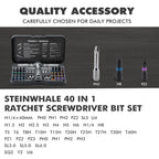 VMAN Ratchet Screwdriver Set, magnetic Screwdriver sets, S2 Steel Bits, DIY Combination Flexible Shaft, Suitable for Furniture Assembly, Precision Electrical Appliance Repair, Bicycle Tools