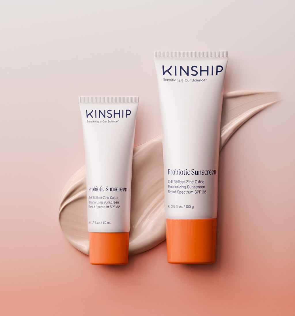 Kinship Zinc Oxide Mineral Sunscreen for Face Self Reflect SPF 32 | Vegan, Reef Safe, Non Toxic Eczema Sunscreen for Sensitive Skin | Sunblock Face Moisturizer with SPF (1.75 oz)