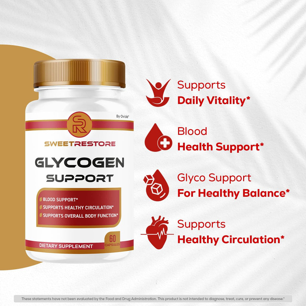 (2 Pack) Sweet Restore Glycogen Support - Official Sweet Restore Capsules Advanced Formula with All Natural Ingredients, SweetRestore Glyco Pills for Wellness & Health, 120 Capsules for 2 Months