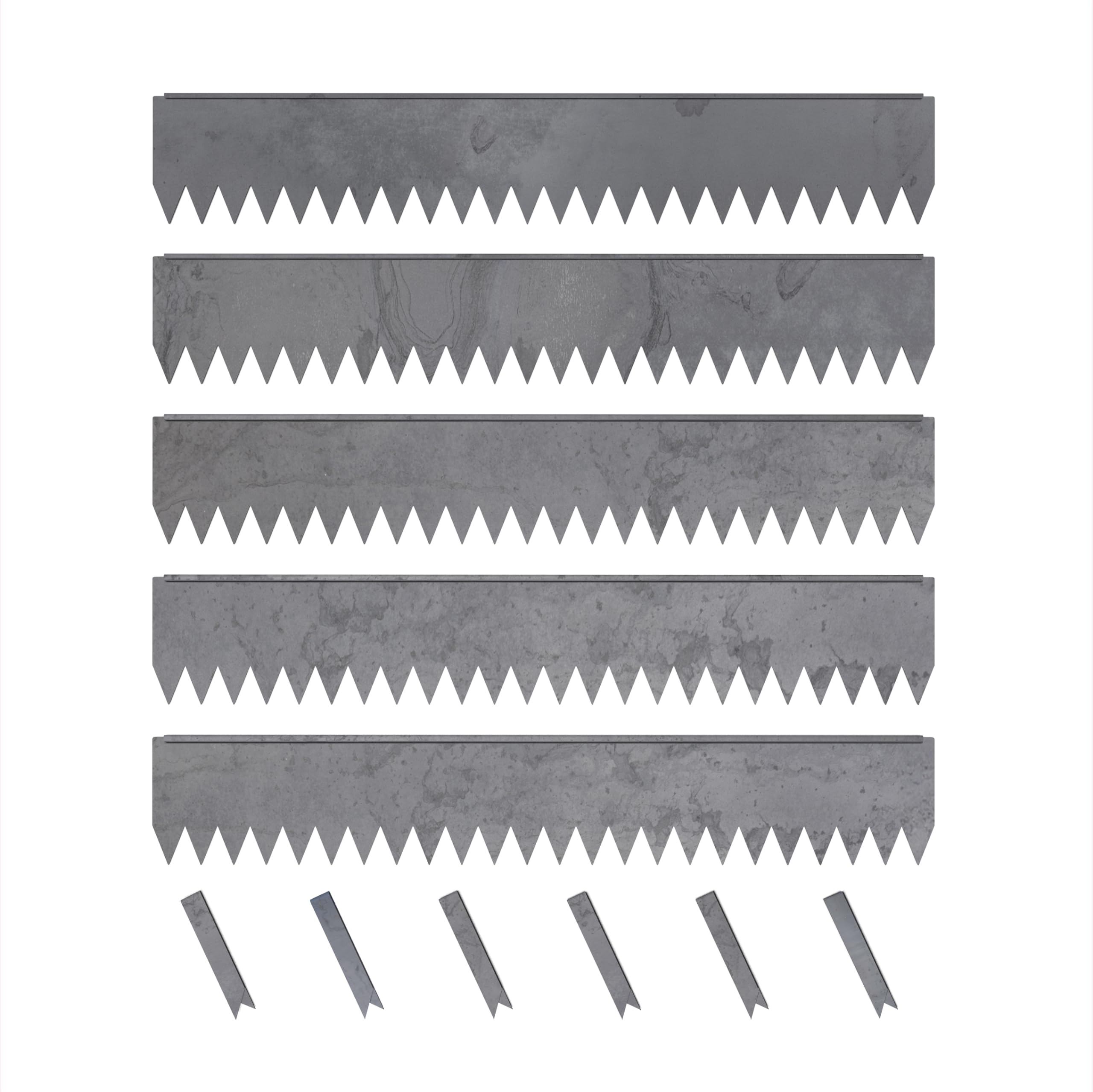 Edge Right - Hammer-in Landscape Edging - 48-inch Strips - 8-inch Depth 1/4-inch Rounded top COR-Ten Steel (5 Pack)