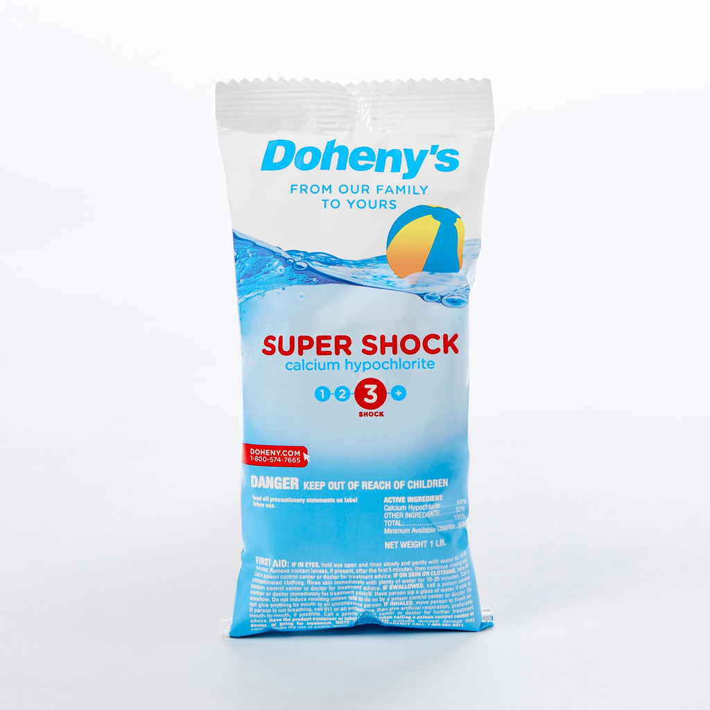 Doheny's Super Pool Shock | Pro-Grade Chlorine Shock, Quick-Dissolving, Fast-Acting 68% Cal-Hypo Granular Pool Shock | 6 x 1lb Bags, Proudly Made in the USA