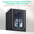 YOOPAI 3D Printer Enclosure with LED Light, Designed for Creality Hi & Hi Combo 3D Printer, Premium Dustproof Tent Constant Temperature Protective Cover
