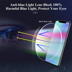 Lcbestbro 3 Pack Business Blue light Blocking Reading Glasses for Men, 0.5 Metal Readers